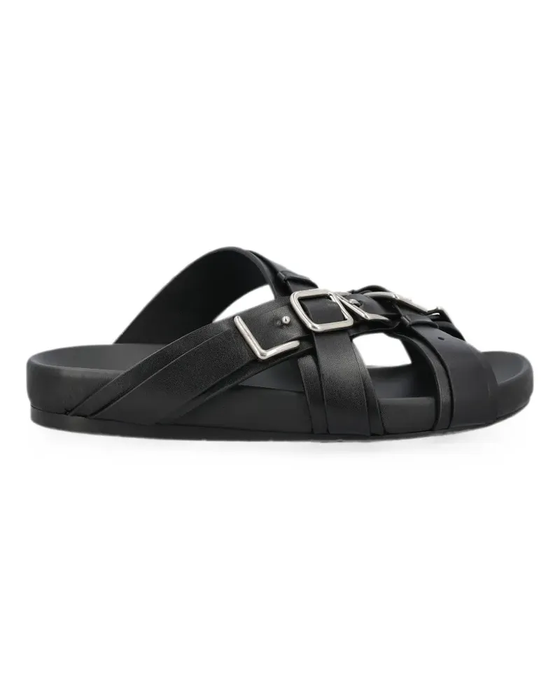 Loewe buckle-fastening leather sandals - Schwarz Schwarz