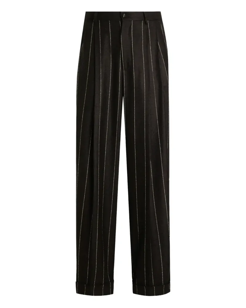 Dolce & Gabbana Bundfaltenhose mit Nadelstreifen - Schwarz Schwarz