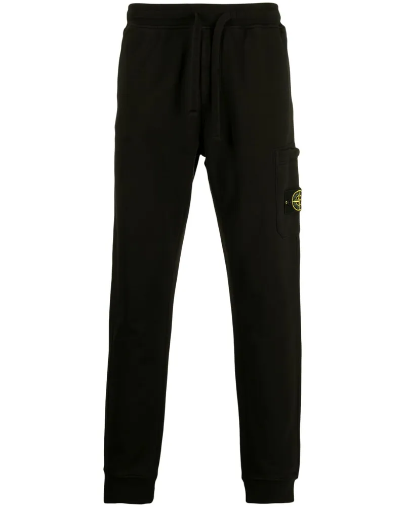 Stone Island Jogginghose mit Logo-Stickerei - Schwarz Schwarz
