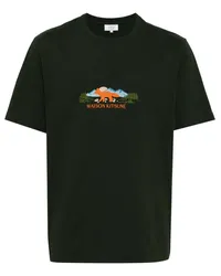 Kitsuné Outdoor Profile Fox T-Shirt Grün