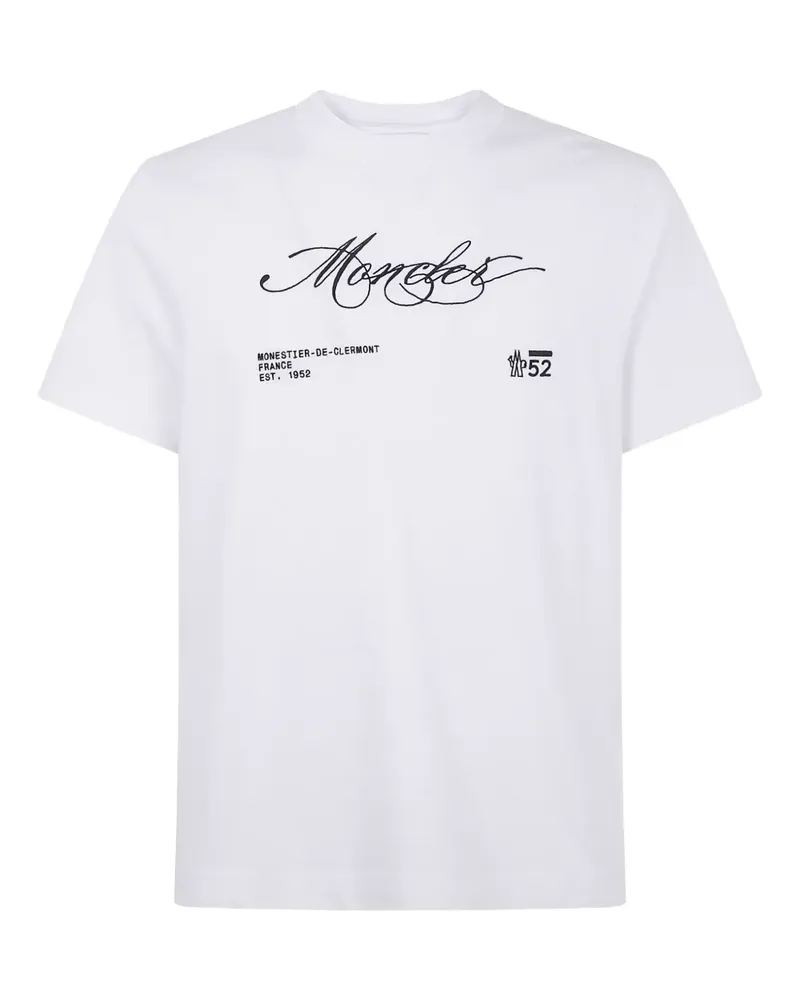 Moncler T-Shirt mit Logo - Weiß Weiß