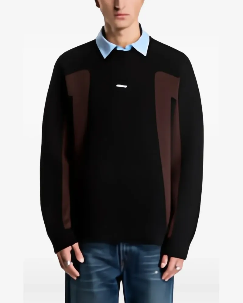 Obey Brann logo-embroidered sweater - Schwarz Schwarz