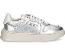 Sneakers im Metallic-Look - Silber