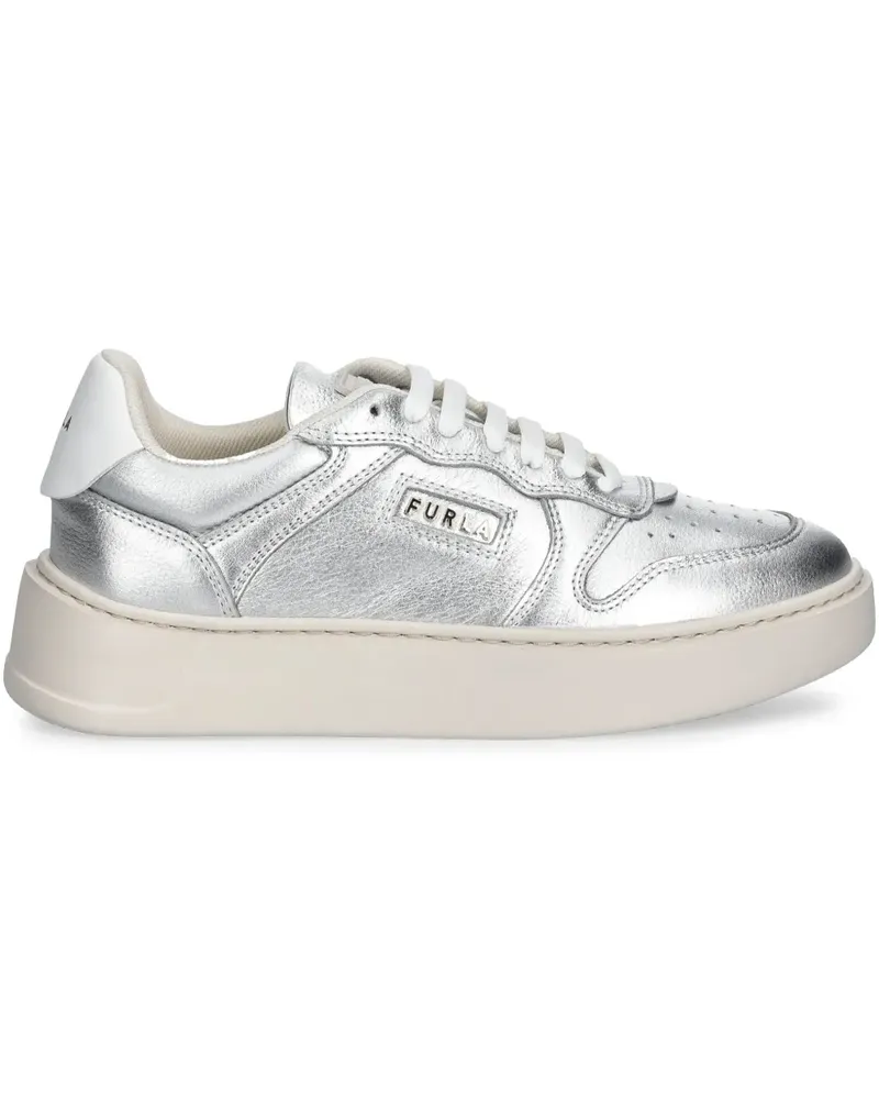 Furla Sneakers im Metallic-Look - Silber Silber