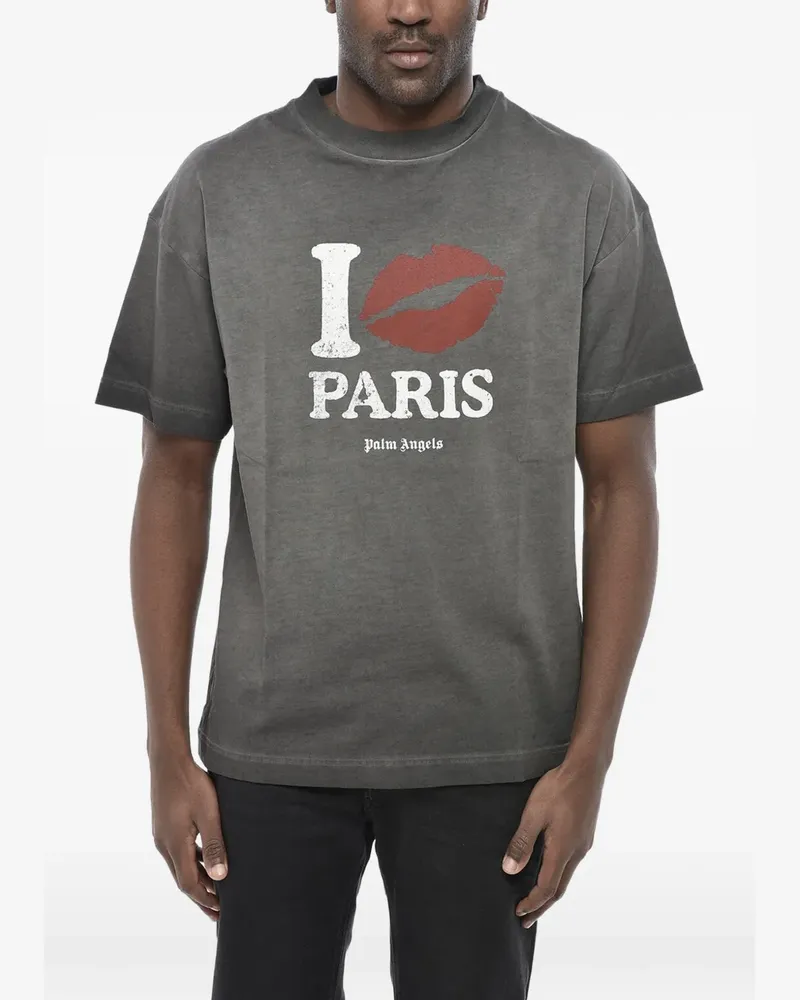 Palm Angels logo-print cotton T-shirt - Grau Grau