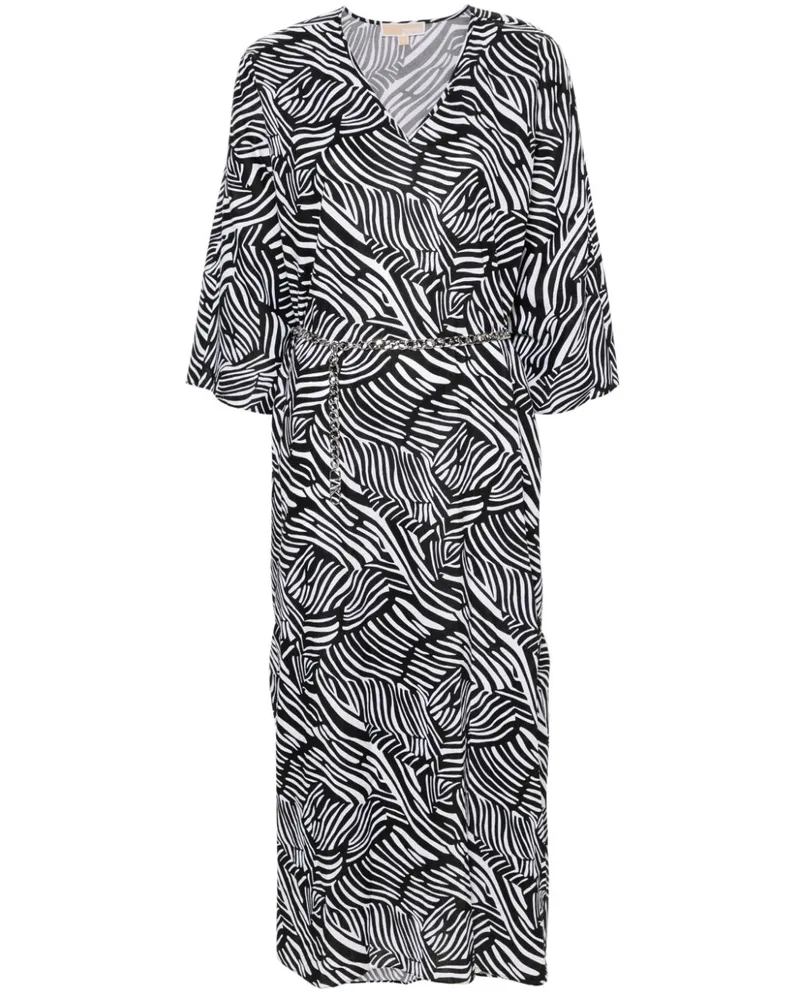 Michael Kors Kaftan mit Zebra-Print Schwarz