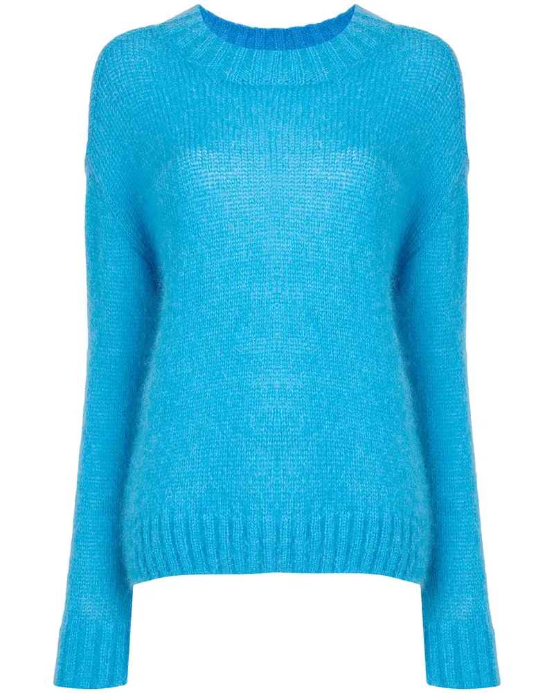 GOEN.J Pullover mit lockerem Schnitt - Blau Blau