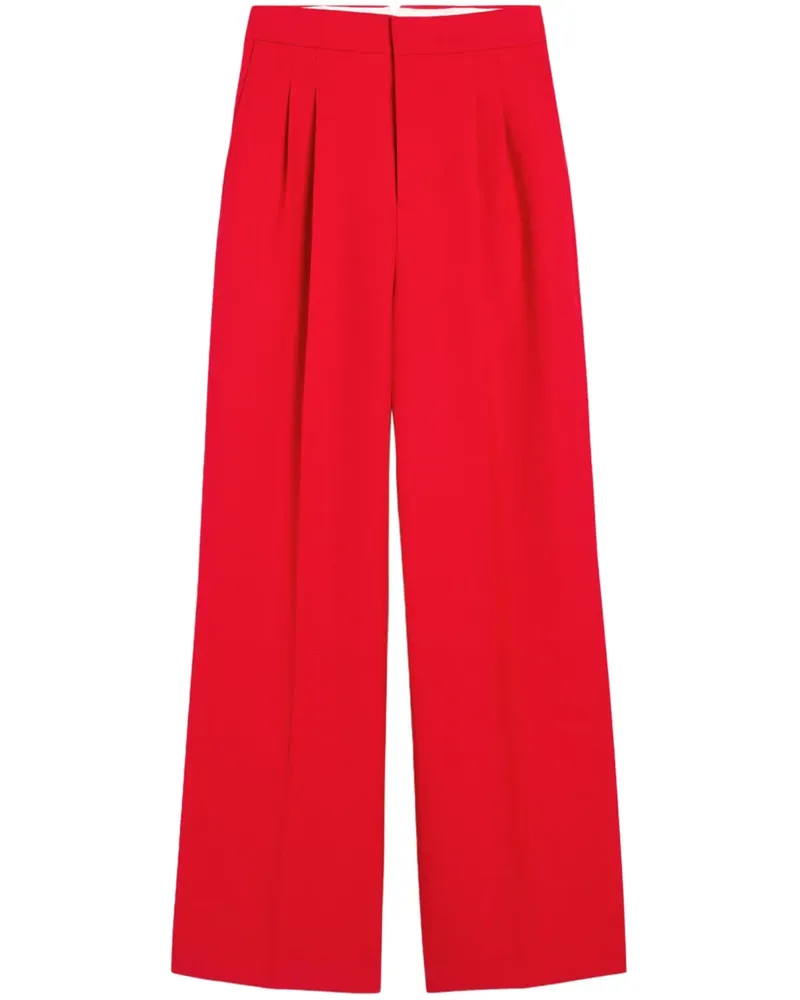 AMI Paris Weite Hose mit hohem Bund - Rot Rot