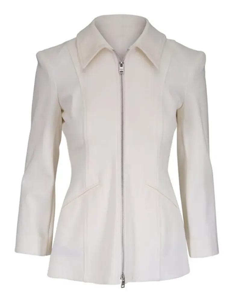 Veronica Beard Willis zip fitted jacket - Nude Nude