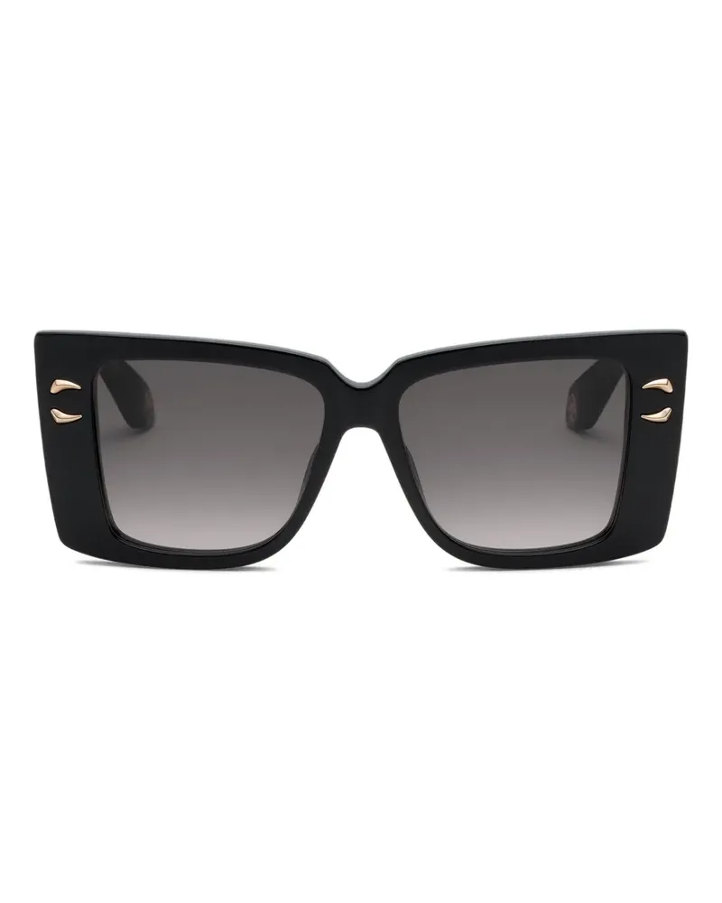 Roberto Cavalli Sonnenbrille mit Oversized-Gestell - Schwarz Schwarz