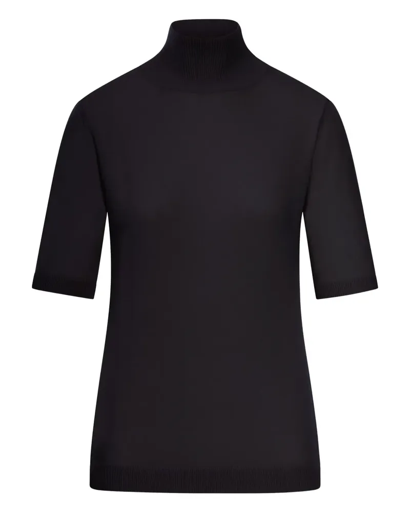 Max Mara Max Mara Kurzärmeliges Rollkragenoberteil - Schwarz Schwarz