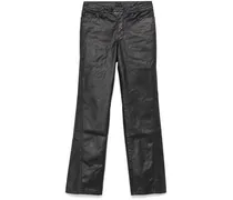 Straight-Leg-Hose mit Wachs-Effekt - Blau