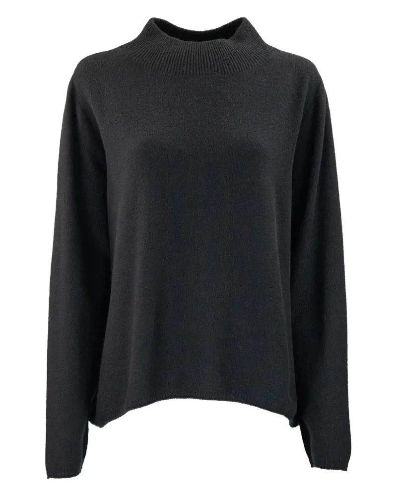 Hannes Roether funnel-neck black sweater - Schwarz Schwarz
