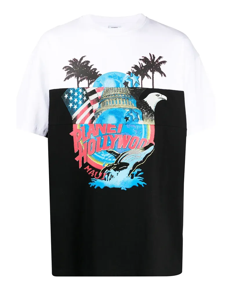 VETEMENTS Planet Hollywood' T-Shirt - Weiß Weiß