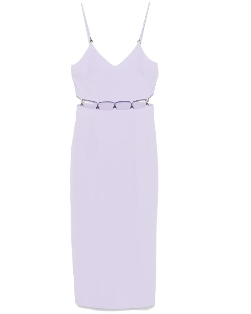Patrizia Pepe Midikleid mit Logo-Schild - Violett Violett
