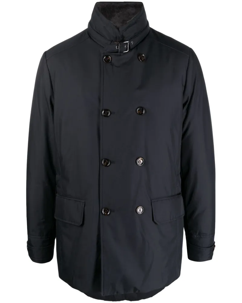 MOORER Gefütterte Kurt-GF Cabanjacke - Blau Blau
