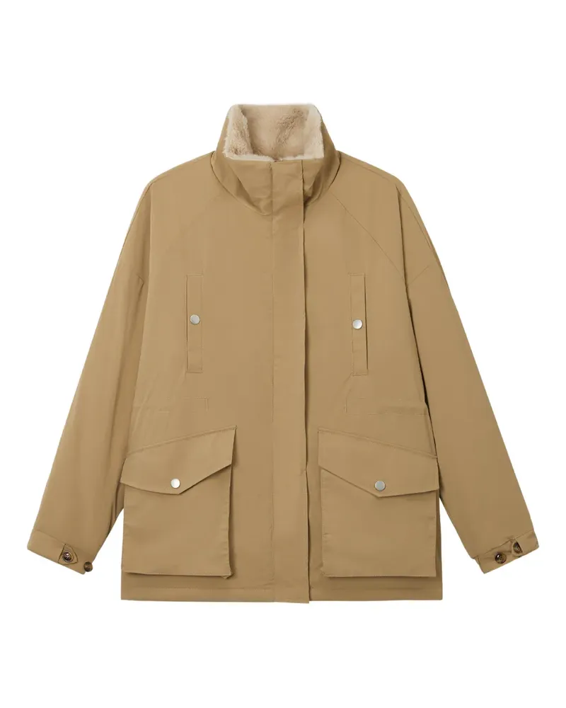 b+ab faux-fur trim jacket - Nude Nude