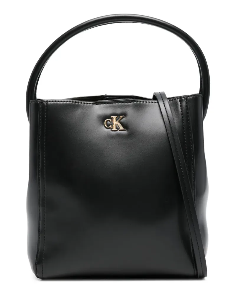 Calvin Klein logo bucket tote bag - Schwarz Schwarz