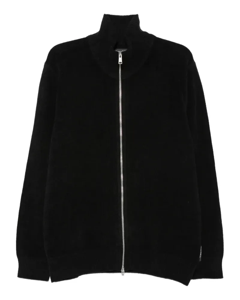 Marc O'Polo zip-up high-neck cardigan - Schwarz Schwarz