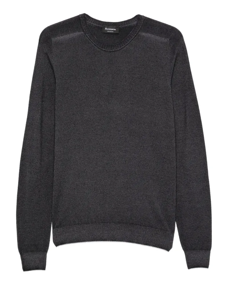 Arovescio Gestrickter Pullover mit rundem Ausschnitt - Grau Grau