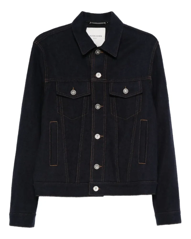 Jacob Cohën Jeansjacke mit Klappentasche - Blau Blau
