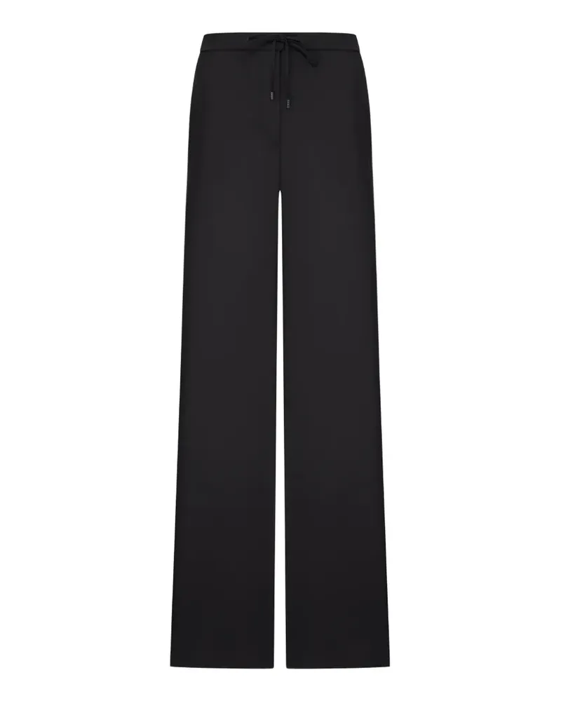 Max Mara Weite Hose mit Kordelzug - Schwarz Schwarz