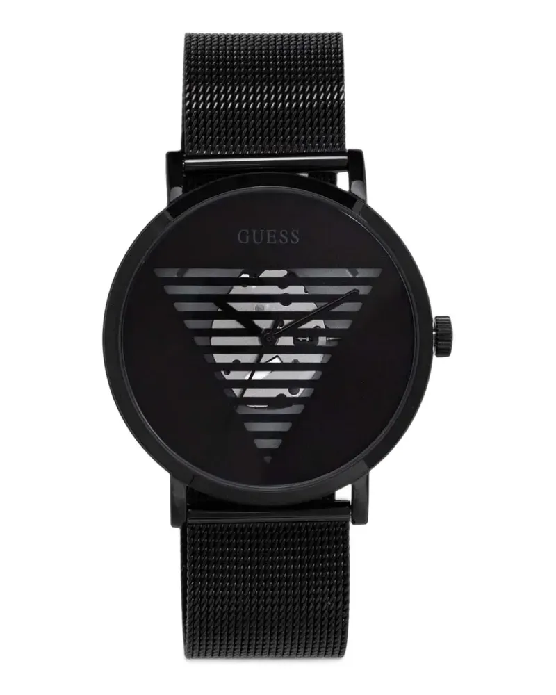 Guess Armbanduhr mit Logo-Detail 44mm - Schwarz Schwarz