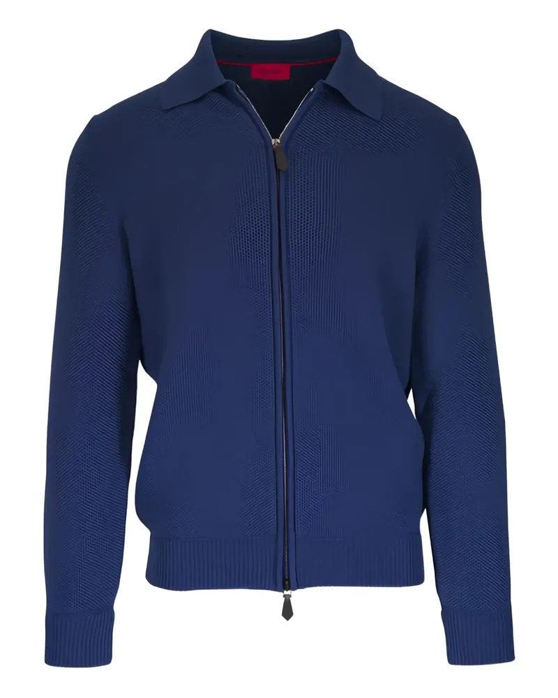 Isaia zip-fastening cardigan - Blau Blau