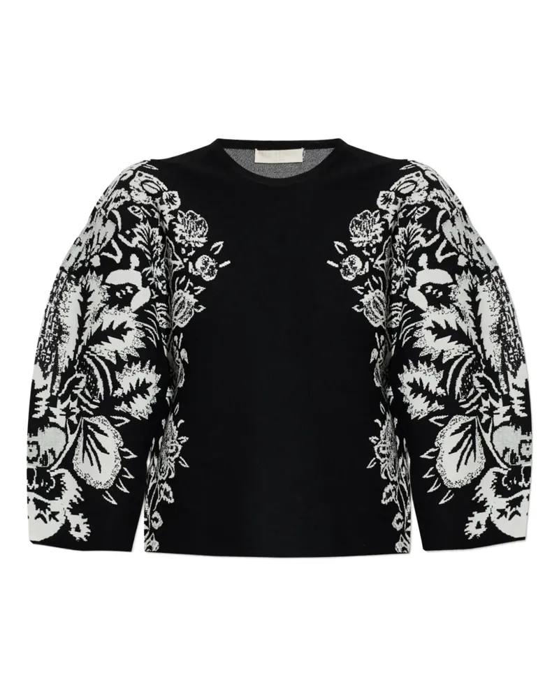 Ulla Johnson Bluse mit Blumen-Print - Schwarz Schwarz