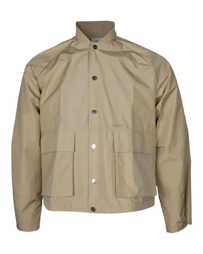 AUTRY ribbed-collar jacket - Nude Nude