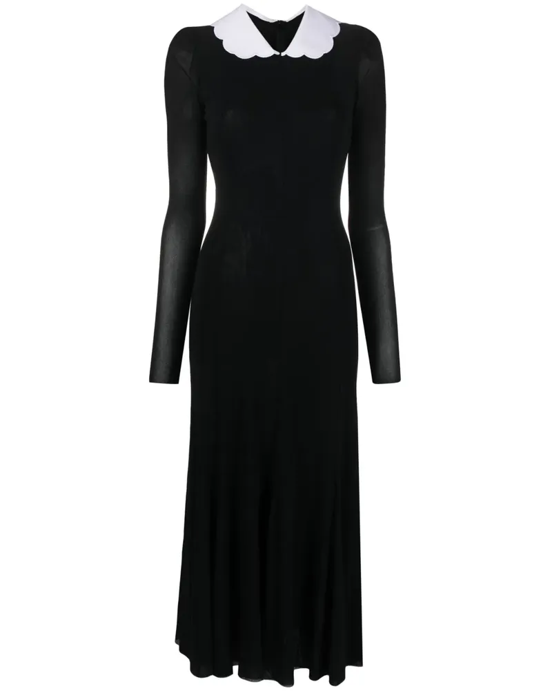 Philosophy Di Lorenzo Serafini Langärmeliges Maxikleid - Schwarz Schwarz