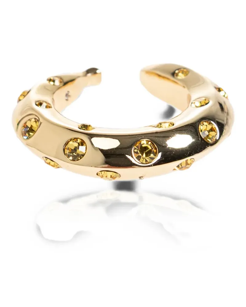 Kate Spade banana-motif crystal-embellished rings - Gold Gold