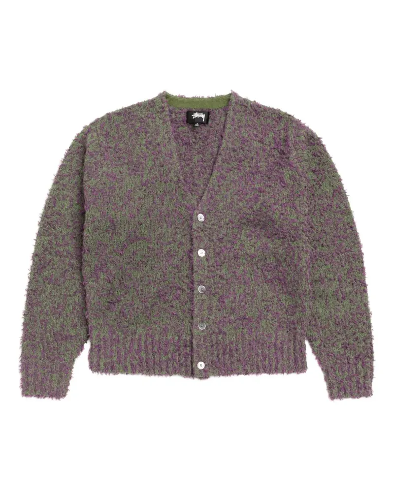 Stüssy textured knit cardigan - Violett Violett