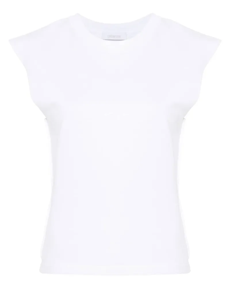 Paco Rabanne T-Shirt mit Kettendetail - Weiß Weiß