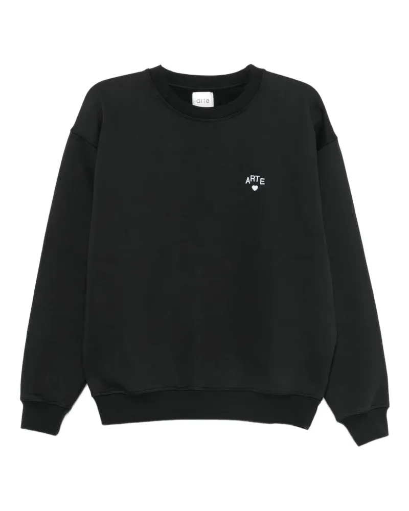 Arte Antwerp Sweatshirt mit Logo-Stickerei - Schwarz Schwarz