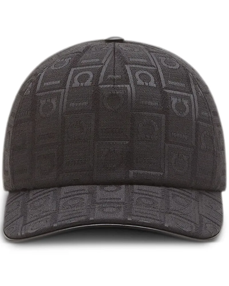 Ferragamo Baseballkappe mit Gancini-Monogramm - Schwarz Schwarz