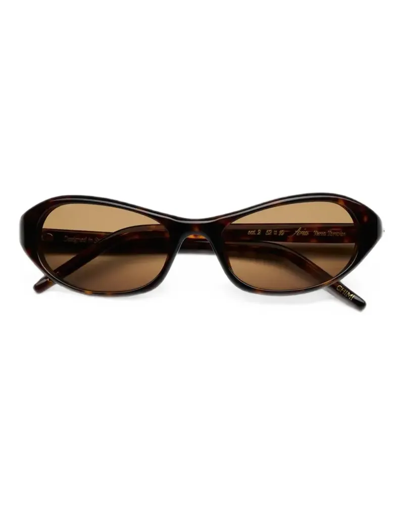 CHIMI Aria Sonnenbrille mit ovalem Gestell - Braun Braun