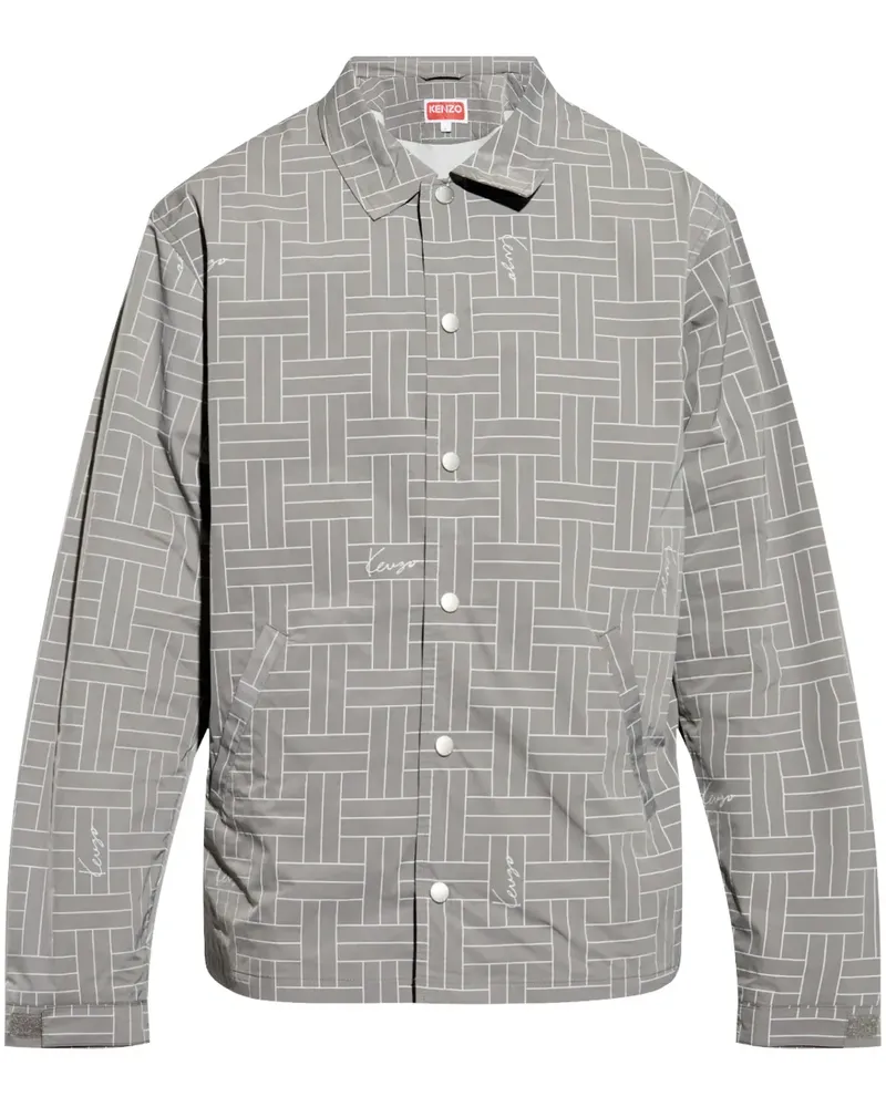 Kenzo Weave Hemdjacke - Grau Grau