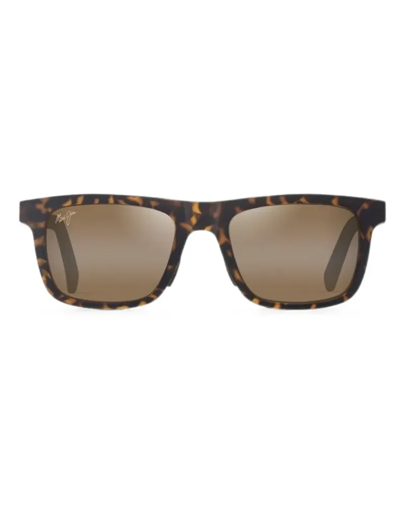Maui Jim Moaka Sonnenbrille mit eckigem Gestell - Braun Braun