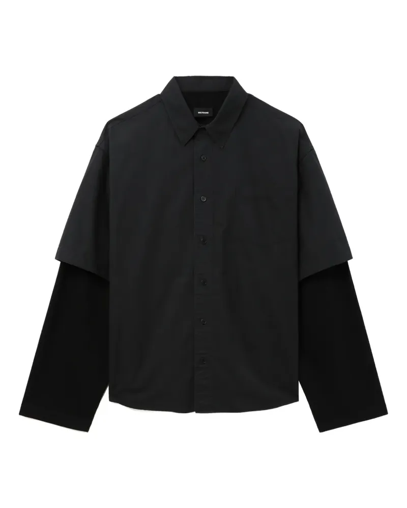 WE 11 DONE Hemd im Layering-Look - Grau Grau