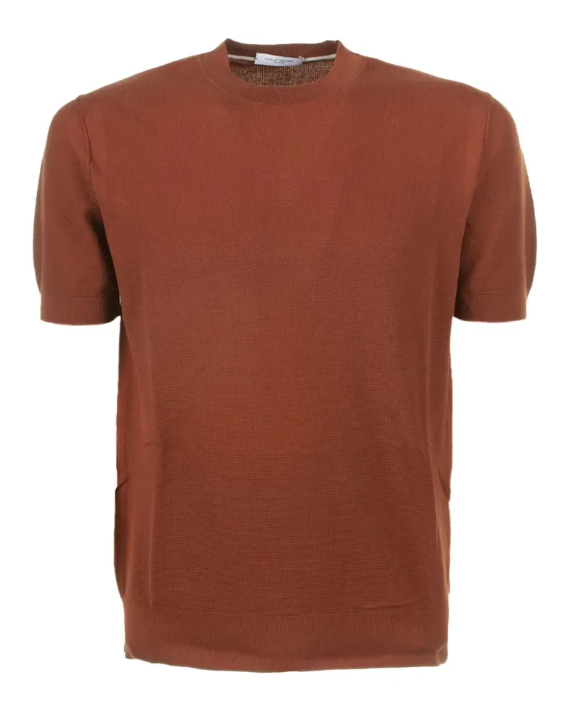 Paolo Pecora Milano textured T-shirt - Braun Braun