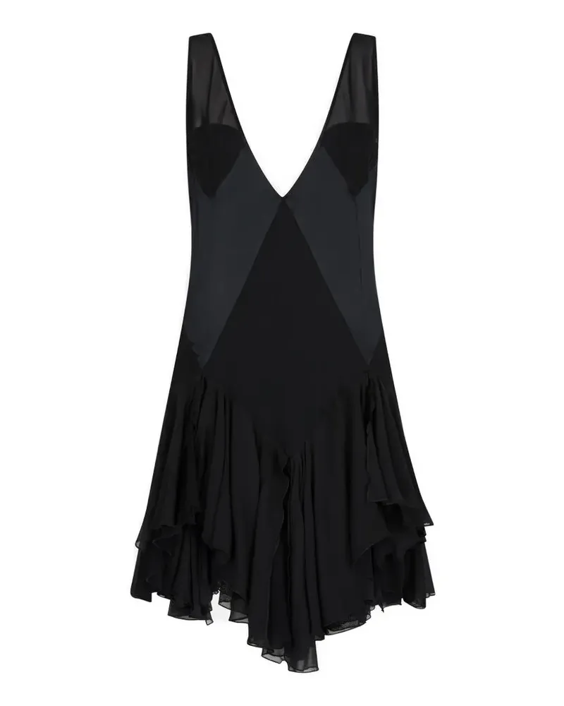 ATTICO Kleid mit V-Ausschnitt - Schwarz Schwarz