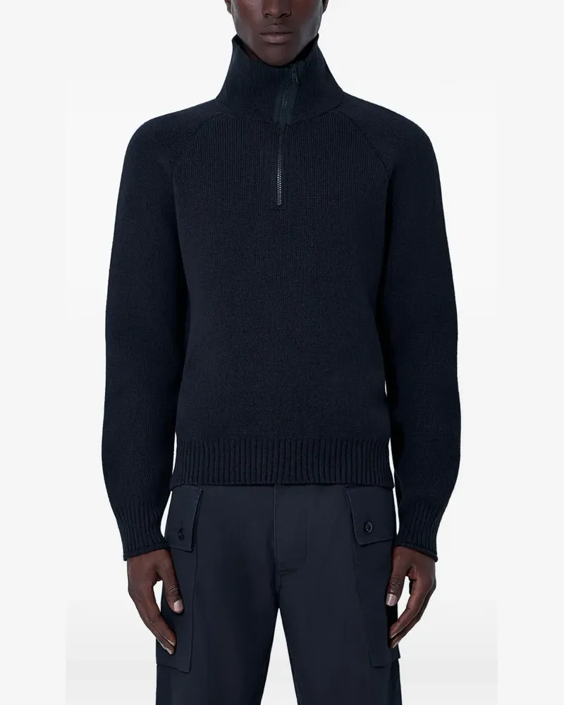 Margaret Howell high-neck quarter-zip sweater - Schwarz Schwarz