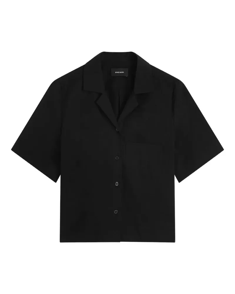 BONDI BORN Kyoto short-sleeve shirt - Schwarz Schwarz