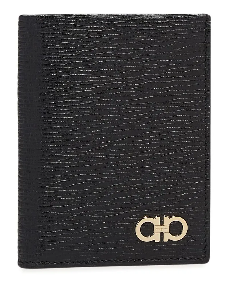 Ferragamo Portemonnaie mit Gancini-Schild - Schwarz Schwarz