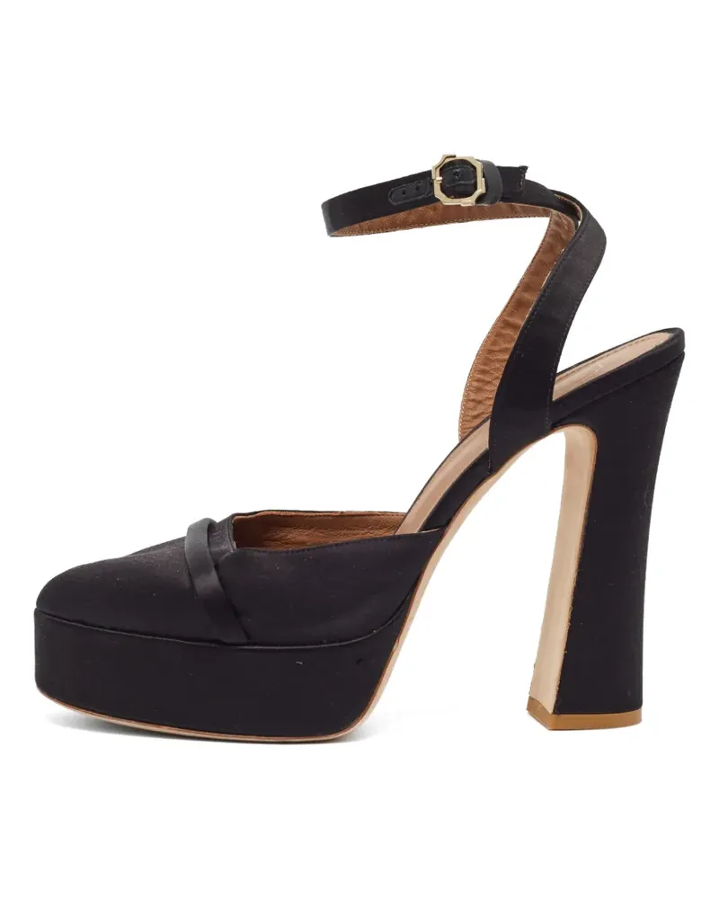 Malone Souliers Mora Plateau-Pumps mit Knöchelriemen - Schwarz Schwarz