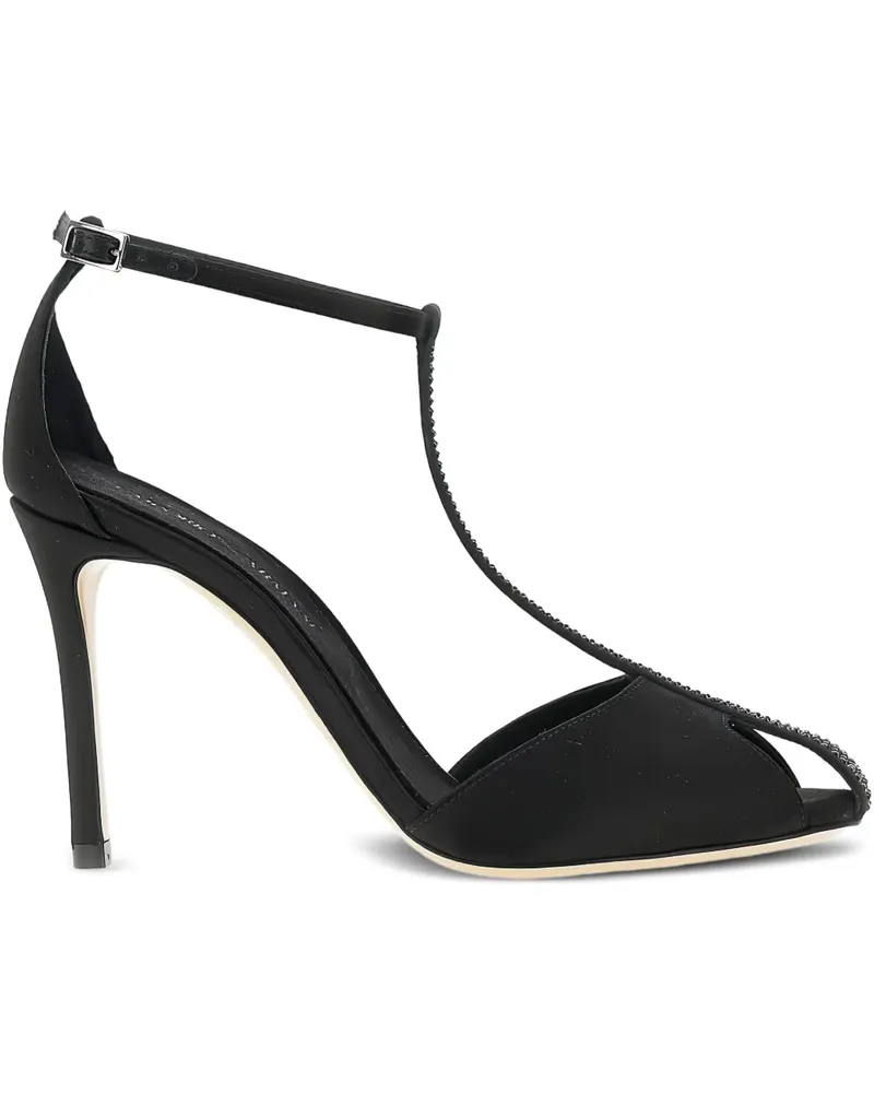 Emporio Armani Pumps mit T-Riemen 95mm - Schwarz Schwarz