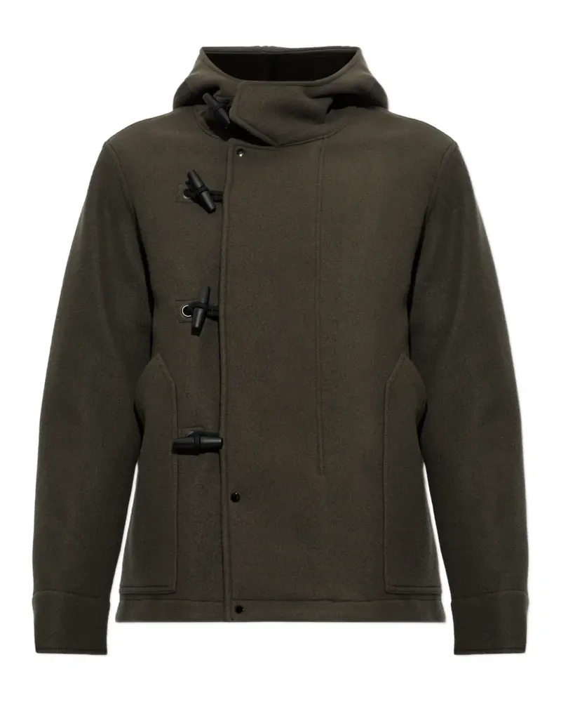 Stone Island Heavy Melton Kapuzenjacke - Grün Grün