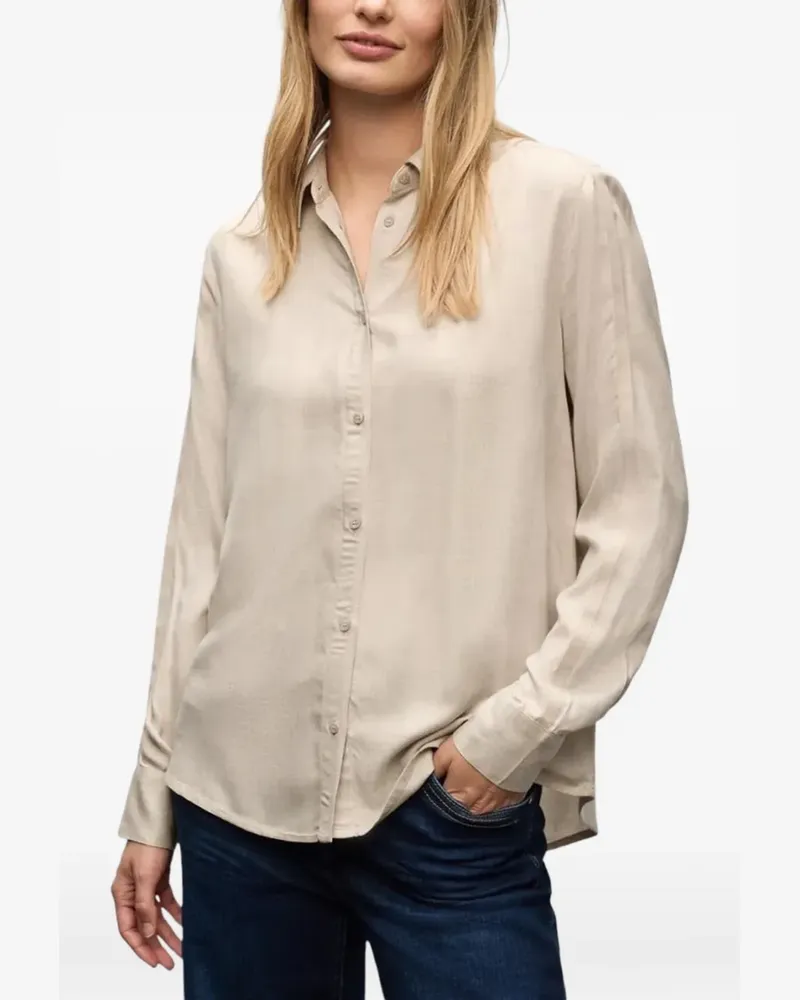 Street One button-up long-sleeves shirt - Nude Nude