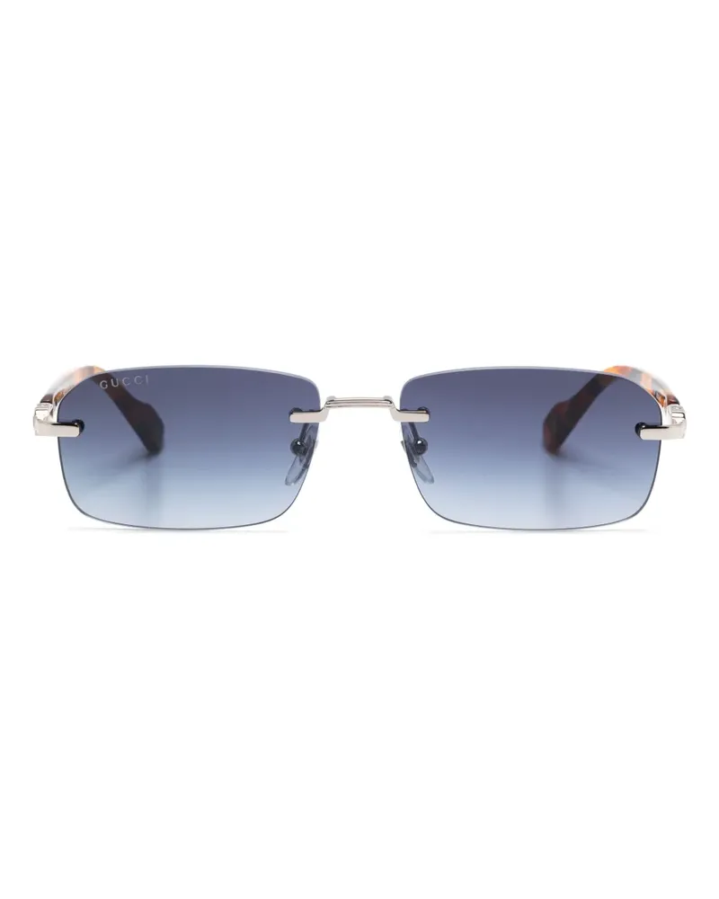 Gucci Sonnenbrille mit eckigem Gestell - Braun Braun